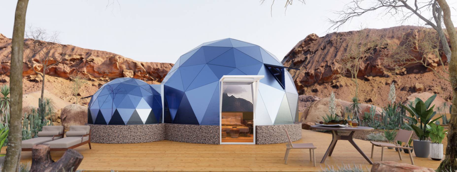 五营区球形智能光伏玻璃星空房